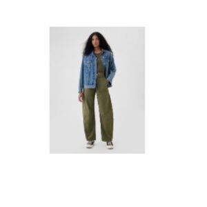 GAP Midrise Twill Barrel Pants